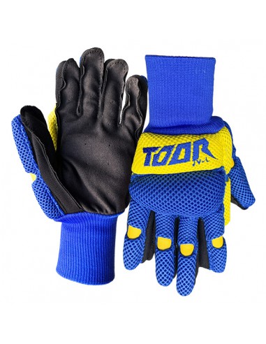 GUANTES TOOR LINE AIR AZUL AMARILLO INFANTIL1844