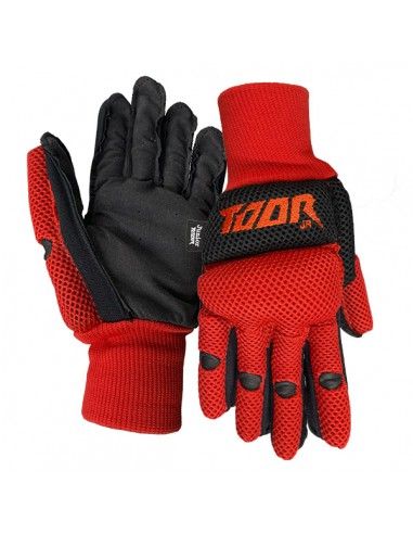 GUANTES TOOR LINE AIR ROJO NEGRO INFANTIL2433