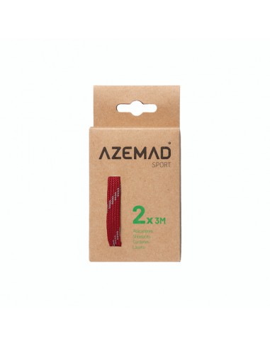 PAR CORDONES HOCKEY AZEMAD ROJO2488