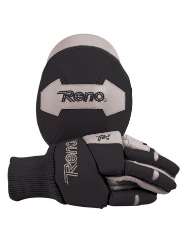 KIT RENO GUANTES + RODILLERAS NEGRO-BLANCO-AL1022