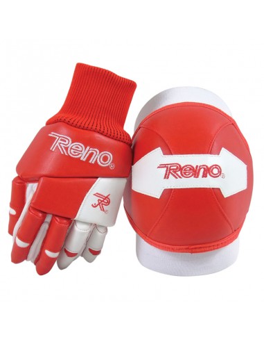 KIT RENO GUANTES + RODILLERAS ROJO-BLANCO-AL1025